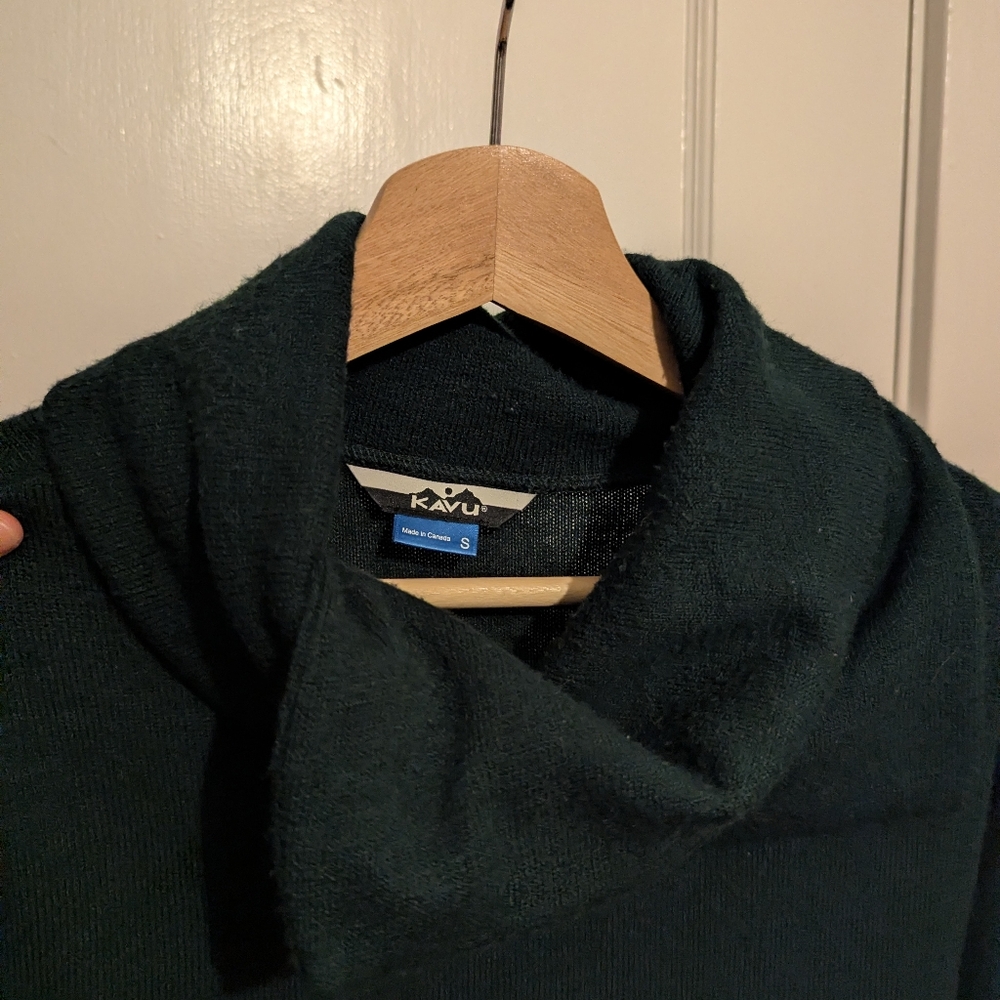 Kavu Forest Green Cowl Neck Sweater